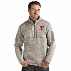 Best Sale 🧨 Unbranded Men's Texas Rangers 1/4 Zip Pullover Sweater 😉