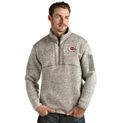 Best Sale 🎉 Unbranded Men's Cincinnati Reds 1/4 Zip Pullover Sweater 👏