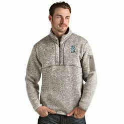 Best Pirce 🧨 Unbranded Men's Seattle Mariners 1/4 Zip Pullover Sweater 🤩
