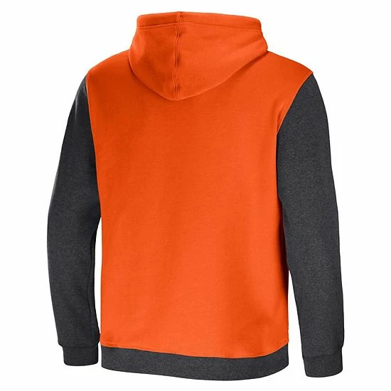 Outlet ๐ Unbranded Men's NFL X Darius Rucker Collection By Fanatics Orange/Charcoal Chicago Bears Colorblock Pullover Hoodie ๐คฉ - Image 4