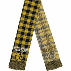 Promo ⌛ Unbranded FOCO Pittsburgh Steelers Plaid Color Block Scarf 💯