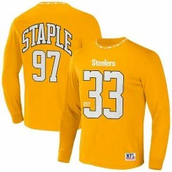 Top 10 ⭐ Unbranded Men's NFL X Staple Gold Pittsburgh Steelers Core Team Long Sleeve T-Shirt 🛒