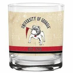 Flash Sale 😀 Unbranded Georgia Bulldogs 14oz. Vintage Retro Rocks Glass ✔️