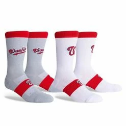 Deals 🎁 Unbranded Youth Washington Nationals 2-Pack Uniform Home & Away Crew 🧦 Socks ✨