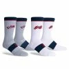 Cheap 🤩 Unbranded Cleveland Indians Two-Pack Home & Away Uniform Crew 🧦 Socks 👏