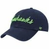 Promo 🥰 Unbranded 👩 Women's '47 College Navy Seattle Seahawks Vocal Clean Up Adjustable Hat 🔔