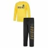 Discount 🎁 Unbranded Men's Concepts Sport Black/Gold Boston Bruins Meter Long Sleeve T-Shirt & Pants Sleep Set 🎉