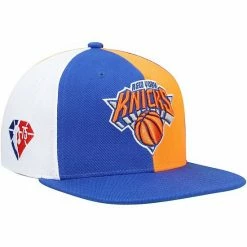 Best Pirce ✔️ Unbranded Men's Mitchell & Ness Blue New York Knicks NBA 75th Anniversary What The? Snapback Hat 😀