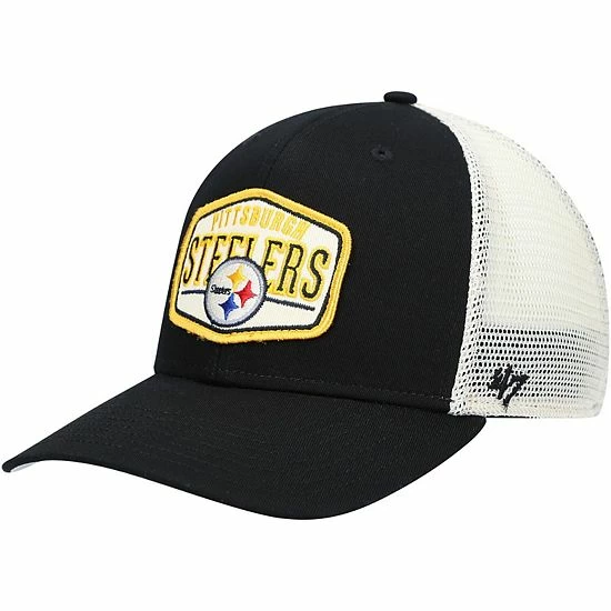 Budget ๐ Unbranded Men's '47 Black Pittsburgh Steelers Shumay MVP Snapback Hat ๐