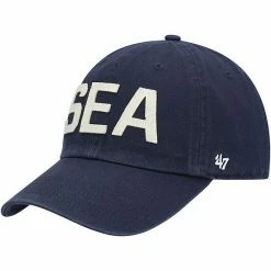 Hot Sale ⭐ Unbranded 👩 Women's '47 College Navy Seattle Seahawks Finley Clean Up Adjustable Hat 😀