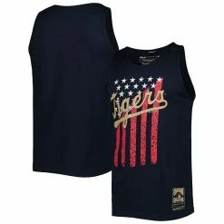 Wholesale ✨ Unbranded Men's Mitchell & Ness Navy Detroit Tigers Cooperstown Collection Stars And Stripes Tank Top 🤩