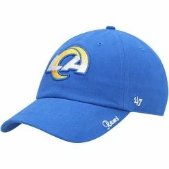 Discount ⭐ Unbranded 👩 Women's '47 Royal Los Angeles Rams Miata Clean Up Primary Adjustable Hat ⌛