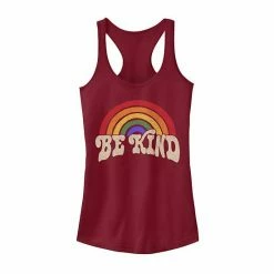 New 🤩 Unbranded Juniors' "Be Kind" Retro Rainbow Graphic Tank 👍
