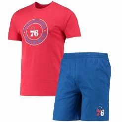 Buy 🧨 Unbranded Men's Concepts Sport Royal/Red Philadelphia 76ers T-Shirt & Shorts Sleep Set 🔥