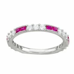 Deals ❤️ Unbranded Lab-Created Gemstone & Cubic Zirconia Ring Emerald 🎉