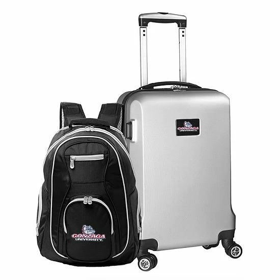 Best Sale ๐ Unbranded Gonzaga Bulldogs Deluxe Hardside Spinner Carry-On Luggage & ๐ Backpack Set Zag Silver โค๏ธ - Image 8
