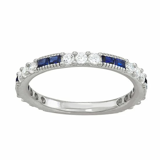 Deals ❤️ Unbranded Lab-Created Gemstone & Cubic Zirconia Ring Emerald 🎉 - Image 4