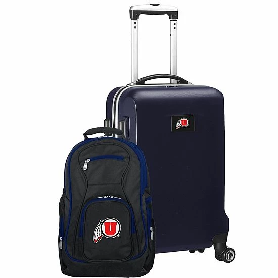 Flash Sale ๐ Unbranded Utah Utes Deluxe Hardside Spinner Carry-On Luggage & ๐ Backpack Set Ute Navy ๐ฏ