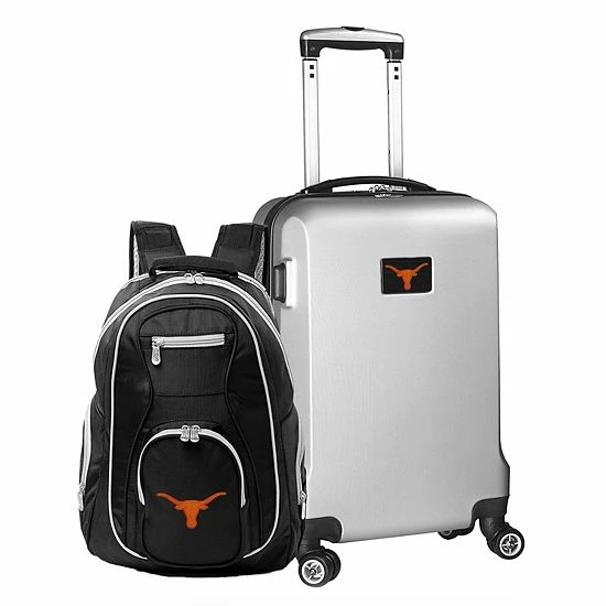 Best Sale 🎉 Unbranded Texas Longhorns Deluxe Hardside Spinner Carry-On Luggage & 🎒 Backpack Set Tex Black 👍 - Image 10