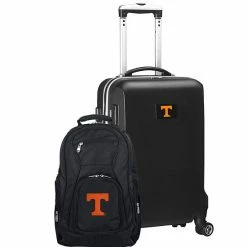 Discount ⌛ Unbranded Tennessee Volunteers Deluxe Hardside Spinner Carry-On Luggage & 🎒 Backpack Set Ten Silver 🛒