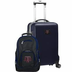 Budget 🛒 Unbranded Texas A&M Aggies Deluxe Hardside Spinner Carry-On Luggage & 🎒 Backpack Set Tam Silver ⌛