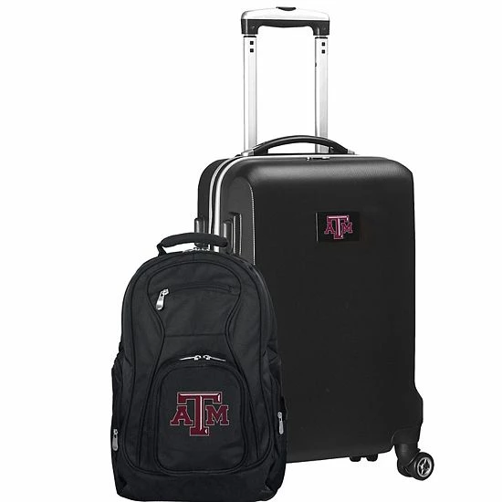 Budget ๐ Unbranded Texas A&M Aggies Deluxe Hardside Spinner Carry-On Luggage & ๐ Backpack Set Tam Silver โ - Image 10