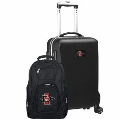 Brand new 😍 Unbranded San Diego State Aztecs Deluxe Hardside Spinner Carry-On Luggage & 🎒 Backpack Set Sds Pink ⭐