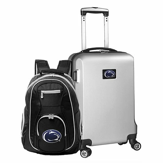 Budget ๐ Unbranded Penn State Nittany Lions Deluxe Hardside Spinner Carry-On Luggage & ๐ Backpack Set Pst Silver ๐ - Image 14