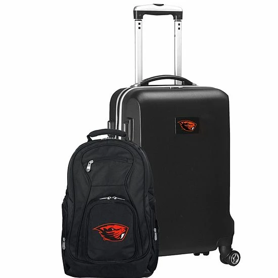Best Pirce 🌟 Unbranded Oregon State Beavers Deluxe Hardside Spinner Carry-On Luggage & 🎒 Backpack Set Ors Pink 👍 - Image 7