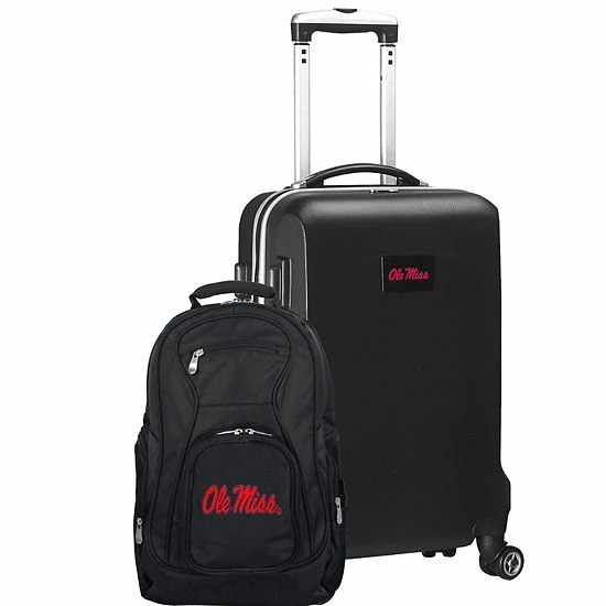 Brand new 😀 Unbranded Ole Miss Rebels Deluxe Hardside Spinner Carry-On Luggage & 🎒 Backpack Set Ole Navy ⭐ - Image 10