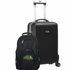 Best Pirce 🎁 Unbranded North Dakota State Bison Deluxe Hardside Spinner Carry-On Luggage & 🎒 Backpack Set Nds Black 💯