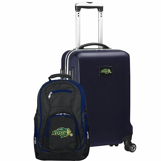Best Pirce 🎁 Unbranded North Dakota State Bison Deluxe Hardside Spinner Carry-On Luggage & 🎒 Backpack Set Nds Black 💯 - Image 8