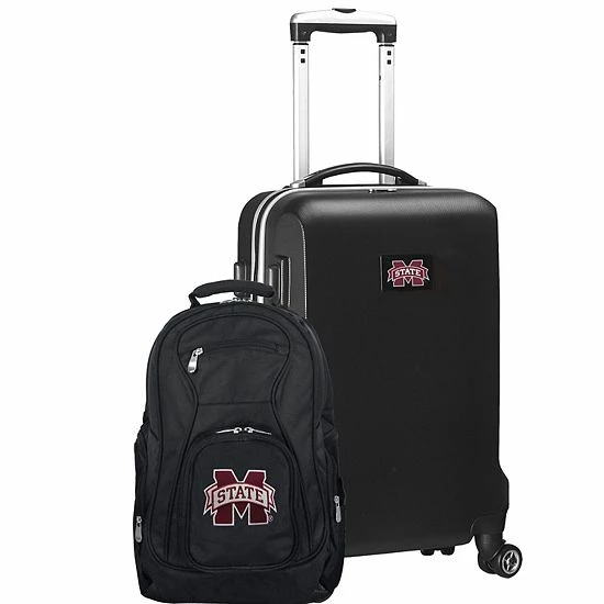 Best Pirce ๐ Unbranded Mississippi State Bulldogs Deluxe Hardside Spinner Carry-On Luggage & ๐ Backpack Set Mst Pink ๐