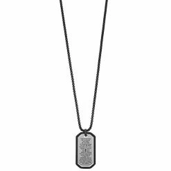 Outlet 🤩 Unbranded Men's Stainless Steel Lord's Prayer 🐶 Dog Tag 😉