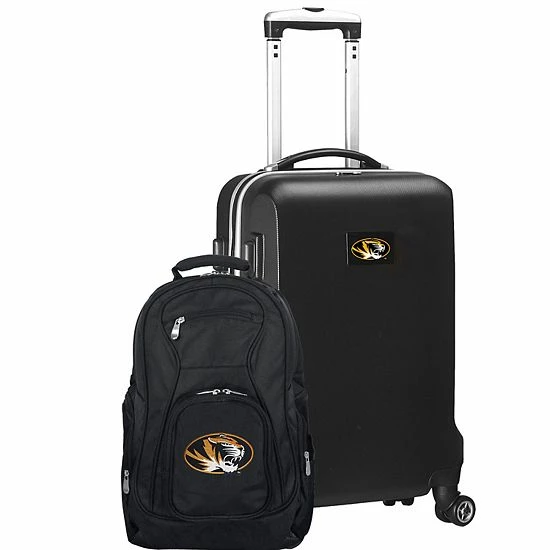 Buy 💯 Unbranded Missouri Tigers Deluxe Hardside Spinner Carry-On Luggage & 🎒 Backpack Set Msi Navy ✔️ - Image 8