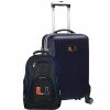 Buy 🔥 Unbranded Miami Hurricanes Deluxe Hardside Spinner Carry-On Luggage & 🎒 Backpack Set Mia Navy ⌛