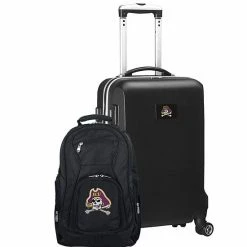 Discount 🥰 Unbranded East Carolina Pirates Deluxe Hardside Spinner Carry-On Luggage & 🎒 Backpack Set Ecu Silver 😉