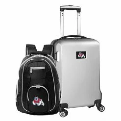 Buy 👍 Unbranded Fresno State Bulldogs Deluxe Hardside Spinner Carry-On Luggage & 🎒 Backpack Set Csf Pink 👏