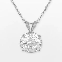 Cheapest 💯 Unbranded Renaissance Collection 10k White Gold Round-Cut Pendant 👏