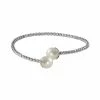 Coupon 😀 Unbranded PearLustre By Imperial Sterling Silver And Stainless Steel Freshwater Cultured Pearl Bead Cuff Bracelet ✨