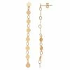Cheapest ✨ Unbranded 14k Gold Pebble Chain Linear Drop Earrings 🔔