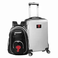 Top 10 👏 Unbranded Philadelphia Phillies Deluxe Wheeled Carry-On Luggage & 🎒 Backpack Set Phl Black 👍