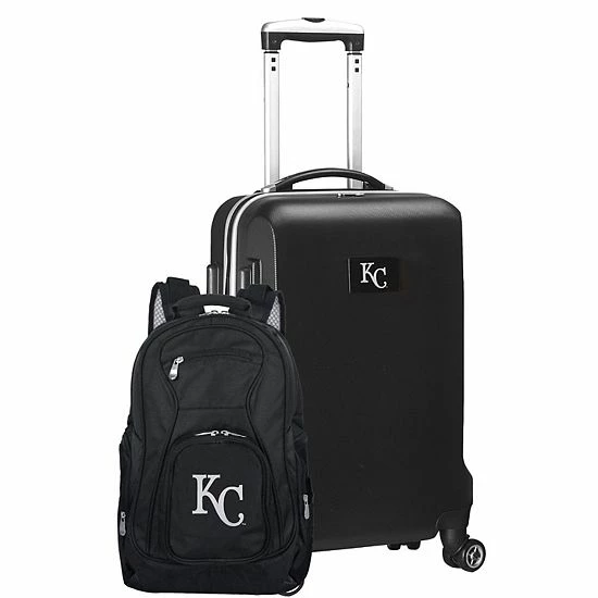Best Pirce 💯 Unbranded Kansas City Royals Deluxe Wheeled Carry-On Luggage & 🎒 Backpack Set Ryl Pink 🔥 - Image 11
