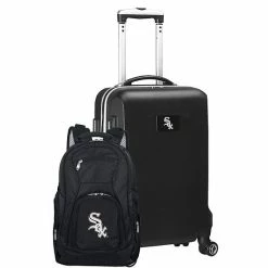 New 👏 Unbranded Chicago White Sox Deluxe Wheeled Carry-On Luggage & 🎒 Backpack Set Sox Pink 🎉