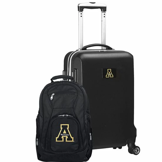 Cheapest ๐ Unbranded Appalachian State Mountaineers Deluxe Hardside Spinner Carry-On Luggage & ๐ Backpack Set App Silver ๐งจ - Image 6