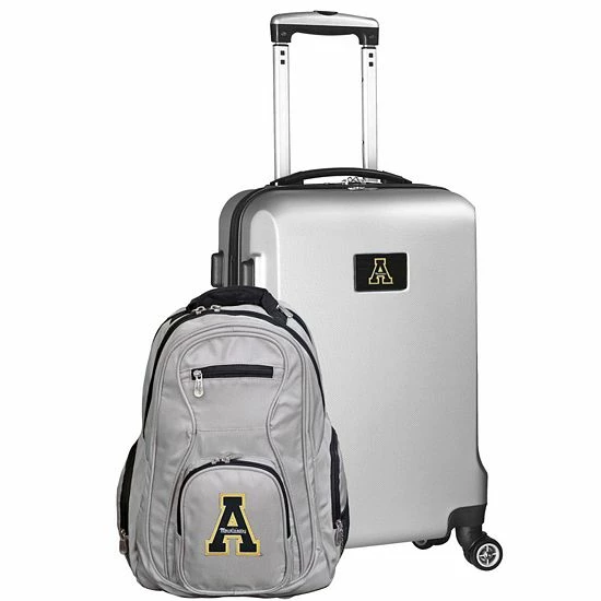 Cheapest ๐ Unbranded Appalachian State Mountaineers Deluxe Hardside Spinner Carry-On Luggage & ๐ Backpack Set App Silver ๐งจ - Image 7
