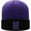 Promo 😉 Unbranded Men's Top Of The World Purple/Black Northwestern Wildcats Core 2-Tone Cuffed Knit Hat 👏