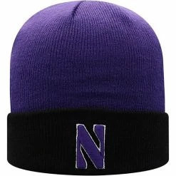 Promo 😉 Unbranded Men's Top Of The World Purple/Black Northwestern Wildcats Core 2-Tone Cuffed Knit Hat 👏