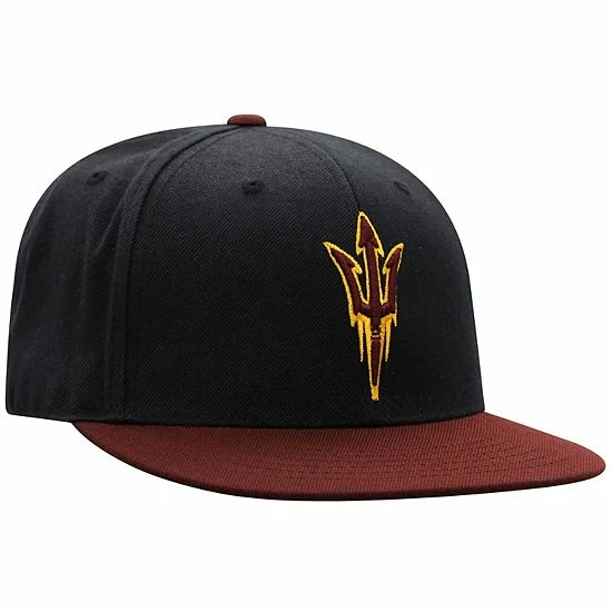 Promo ๐ Unbranded Men's Top Of The World Black/Maroon Arizona State Sun Devils Team Color Two-Tone Fitted Hat โค๏ธ - Image 3