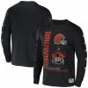 Outlet ⭐ Unbranded Men's NFL X Staple Black Cleveland Browns World Renowned Long Sleeve T-Shirt 🛒